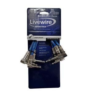 Livewire Advantage Instrument Patch Cable 4-pack Angled/Angled 6 in. blue